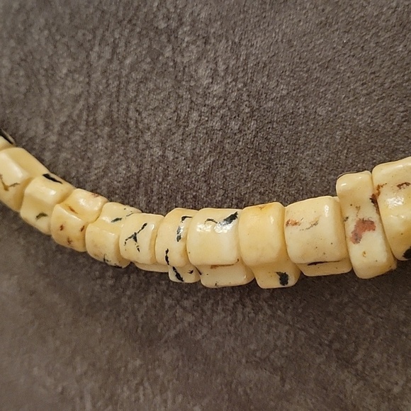 Vtg Estate Baroque Tiger Cowrie Shell Bone Beaded Tribal Nomad Necklace - Picture 6 of 11